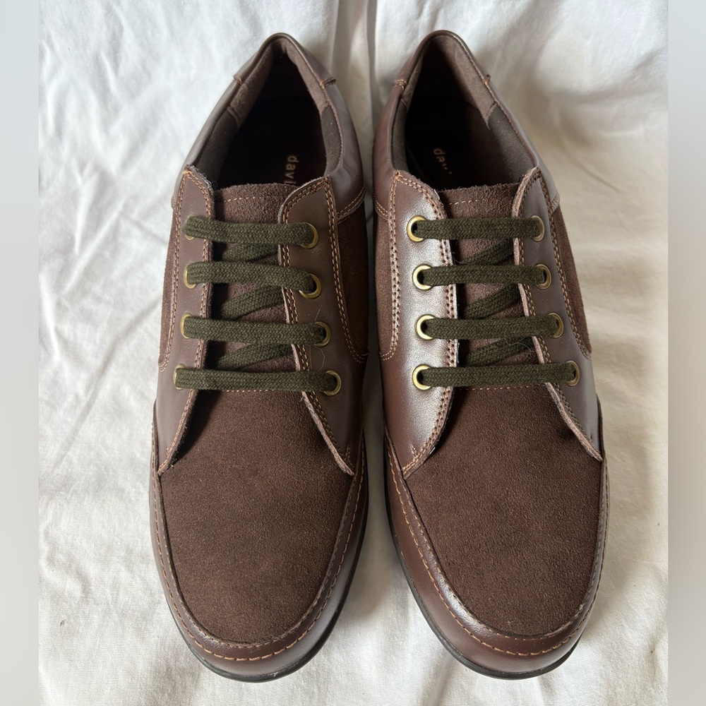 David Tate Like New Suede and Leather Comfort Laced Loafers Size 9.5